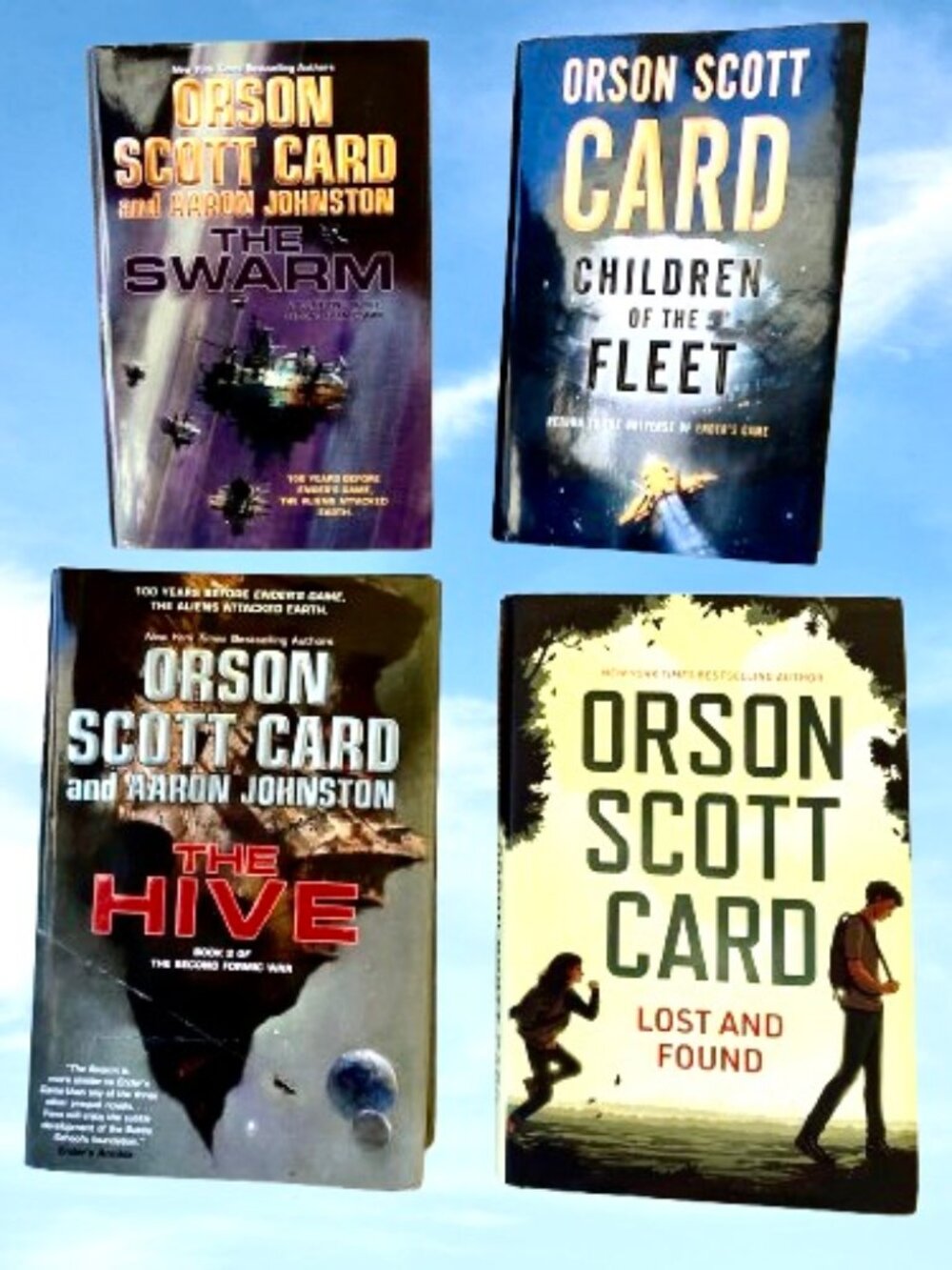 Orson Scott Card 4 Hardcover Sci-fi Books Swam -The Hive - Children Of Fleet